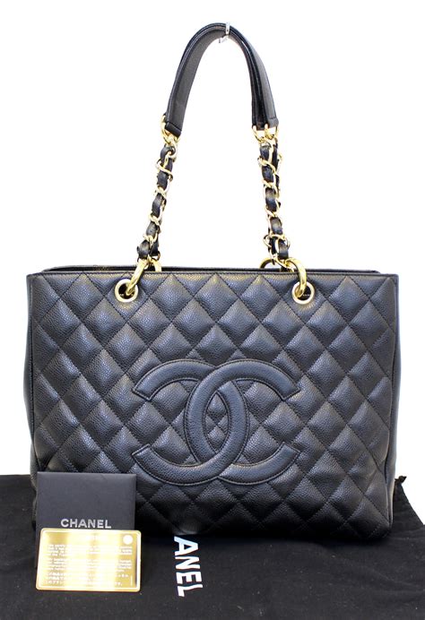 chanel shoulder bag tote|large black chanel tote bag.